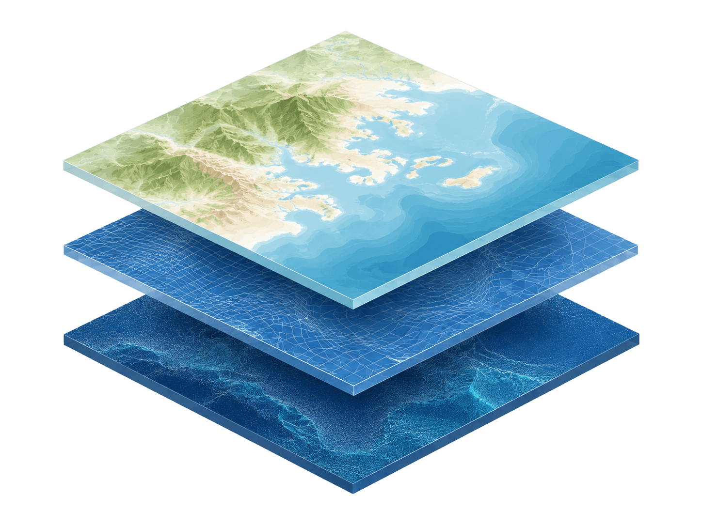 Coastal terrain and flood exposure above a digital elevation data layer