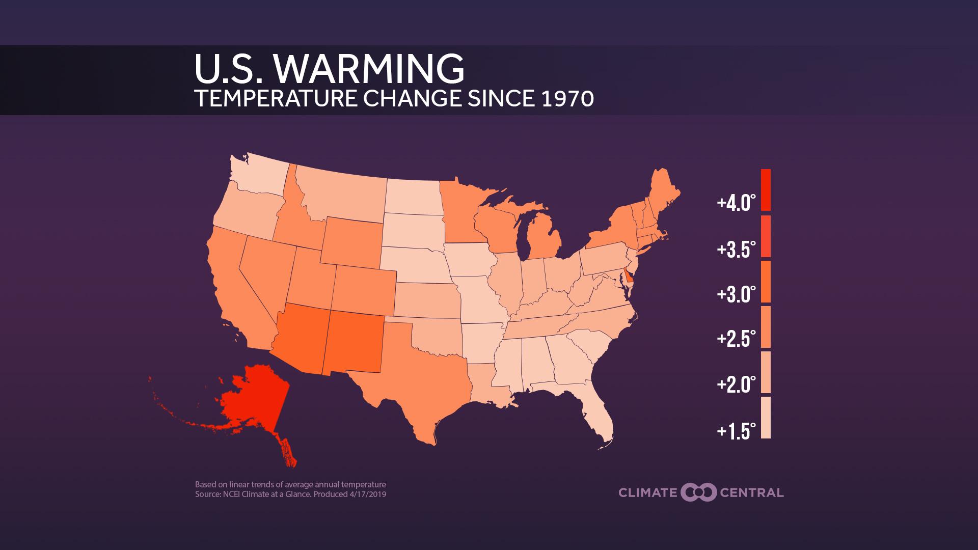 fastest-warming states
