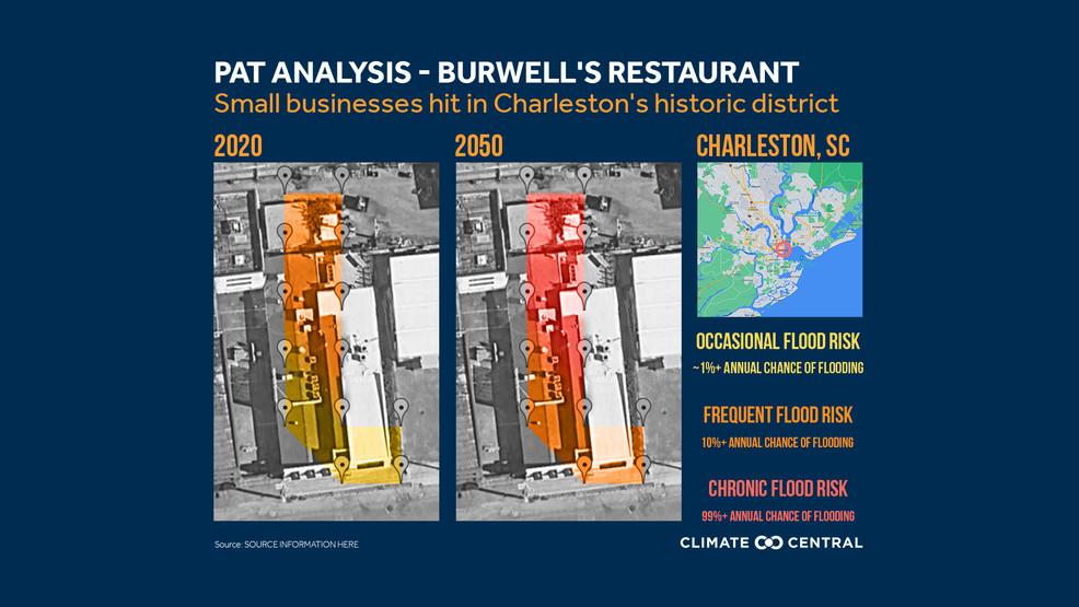 Small businesses hit as climate change floods Charleston's historic district