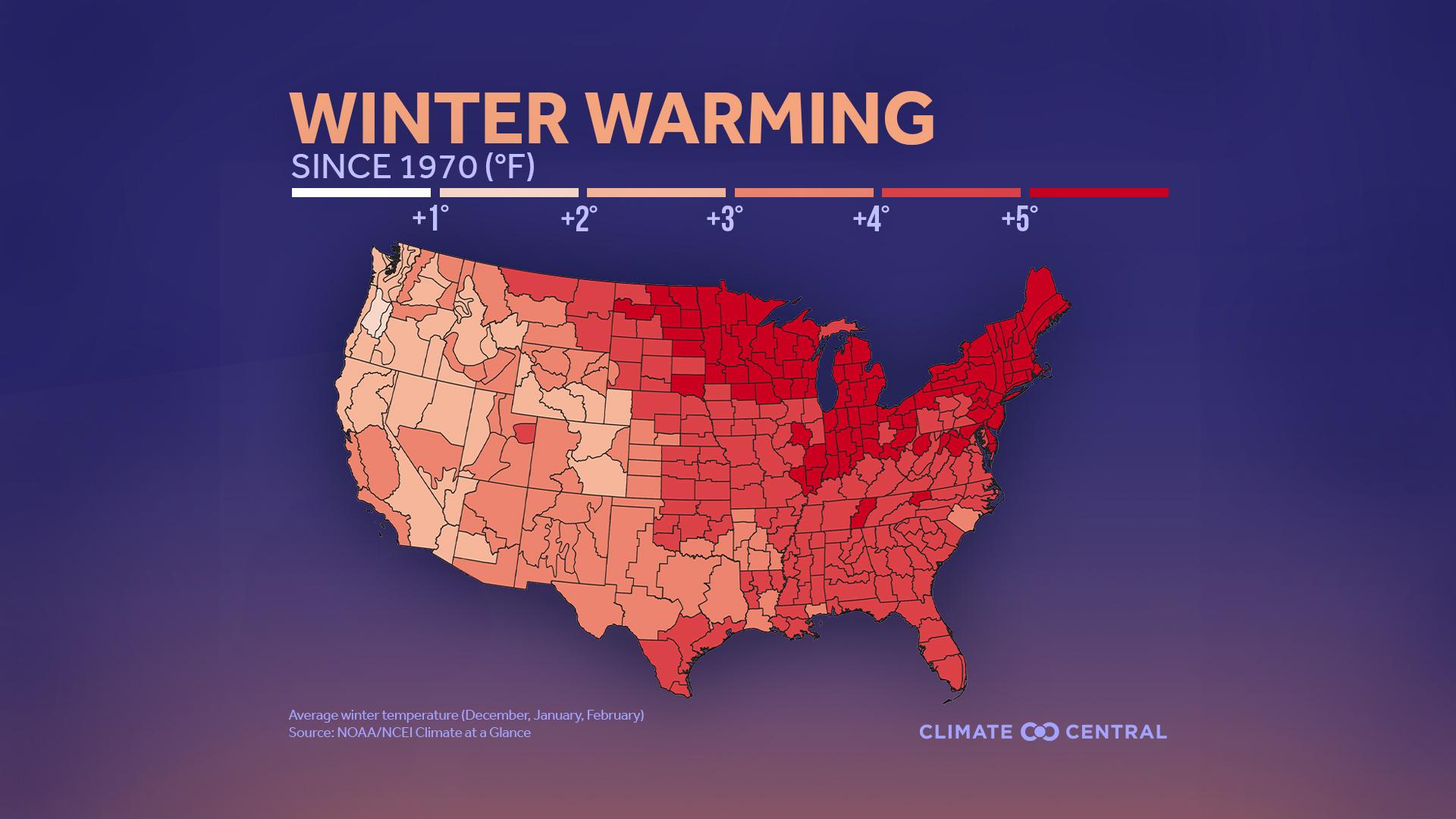 Average Winter Temperature Map - 2021 Winter Package